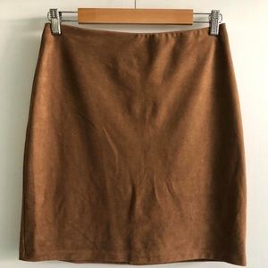 Painted Threads - Faux Suede Skirt - XS